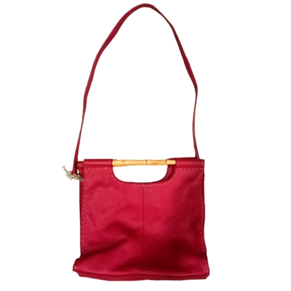 Vintage Fossil Red Leather Clutch Shoulder Bag - Picture 10 of 10